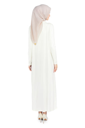 Inner Dress Long Sleeve - Nursing - White