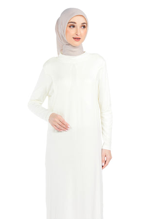 Inner Dress Long Sleeve - Nursing - White