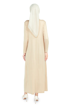 Inner Dress Long Sleeve - Nursing - Almond Buff