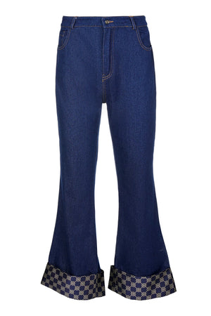 Intertwined Denim Pants - Navy