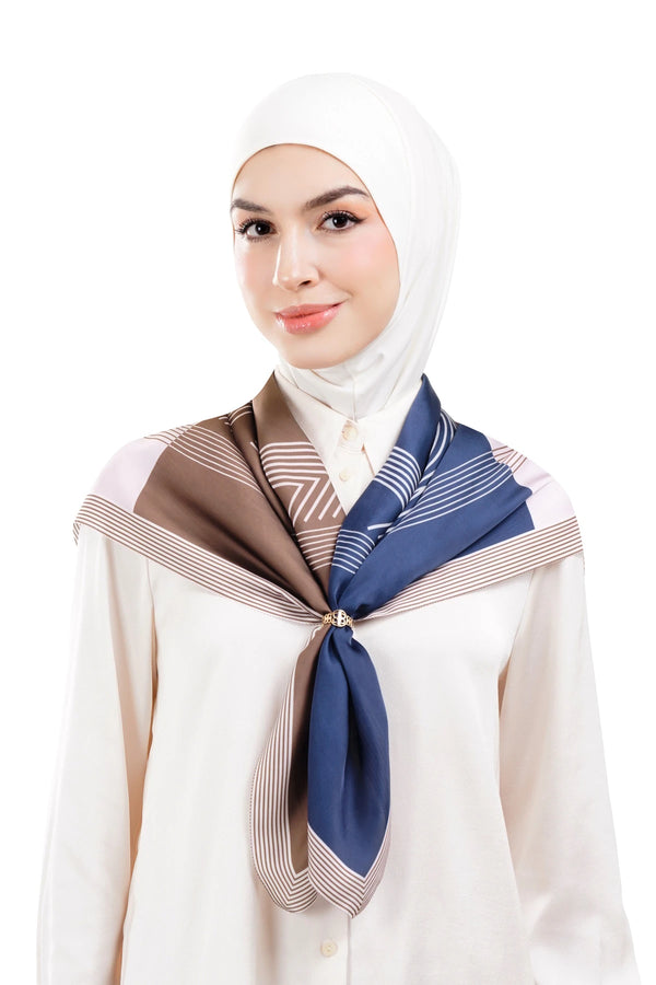 Intertwined Multiway Satin Scarf - Multicolor