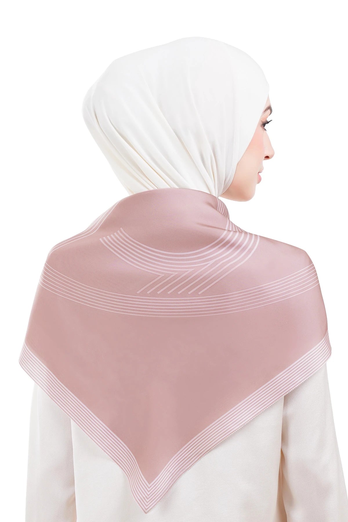 Intertwined Multiway Satin Scarf - Pink