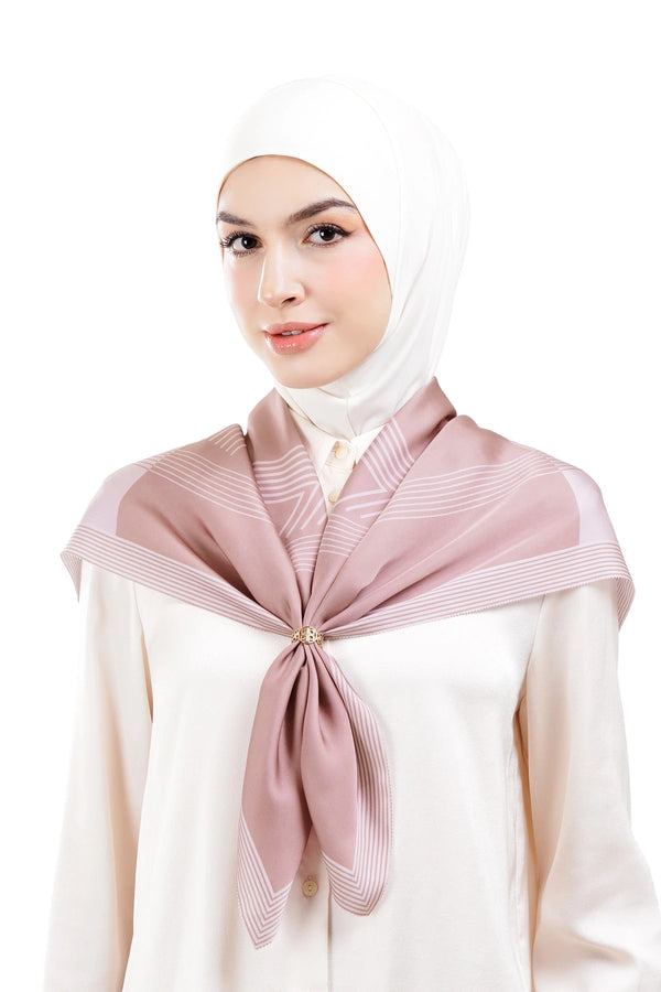 Intertwined Multiway Satin Scarf - Pink