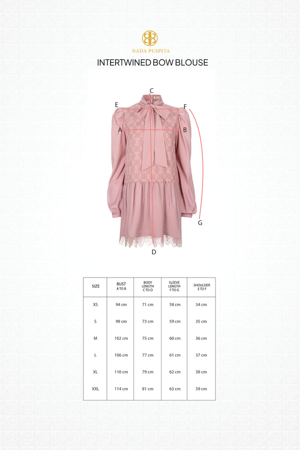 Intertwined Bow Blouse - Pink