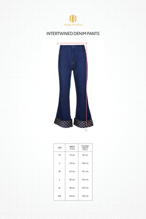 Intertwined Denim Pants - Navy