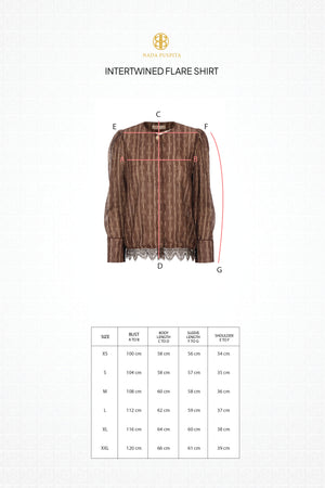 Intertwined Flare Shirt - Brown