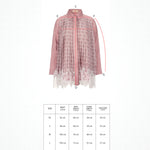 Intertwined Lace Beaded Shirt - Pink
