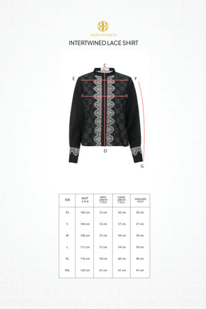 Intertwined Lace Shirt - Black