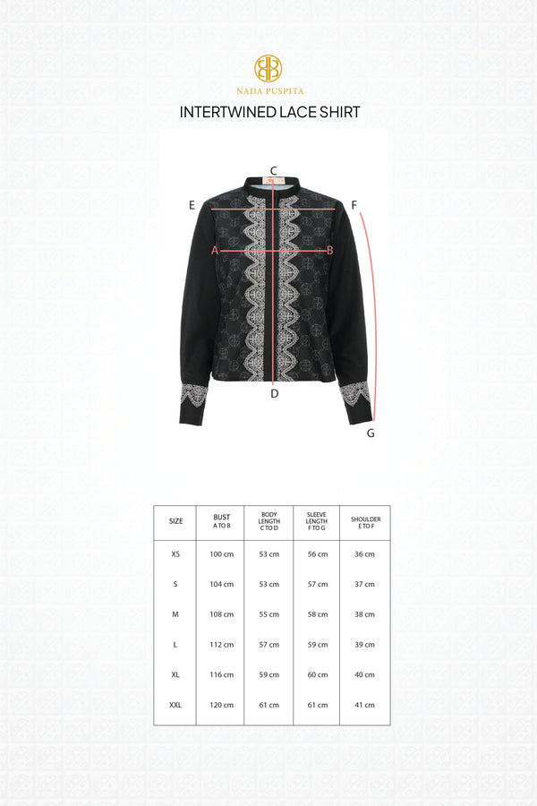 Intertwined Lace Shirt - Black