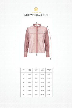 Intertwined Lace Shirt - Peachy Pink