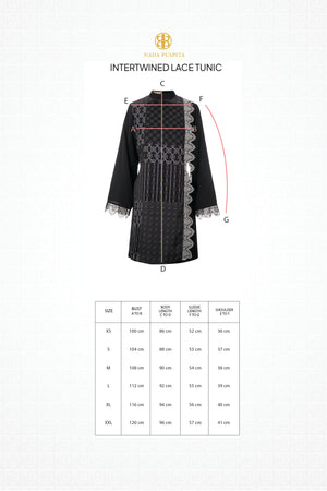 Intertwined Lace Tunic - Black