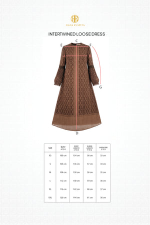 Intertwined Loose Dress - Brown