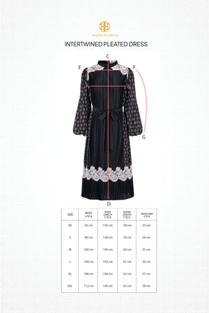 Intertwined Pleated Dress - Black