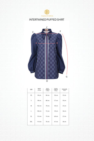 Intertwined Puffed Shirt - Blue