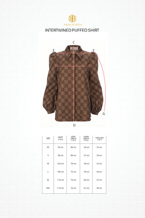 Intertwined Puffed Shirt - Brown