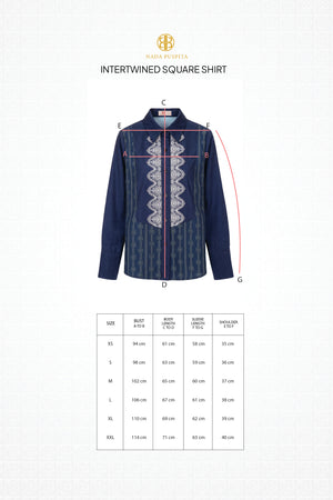 Intertwined Square Shirt - Navy