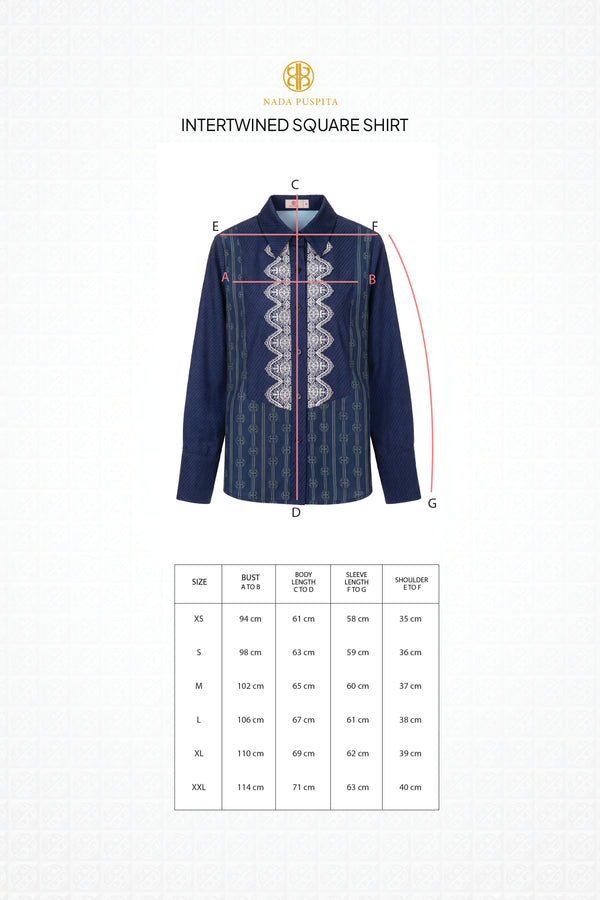 Intertwined Square Shirt - Navy