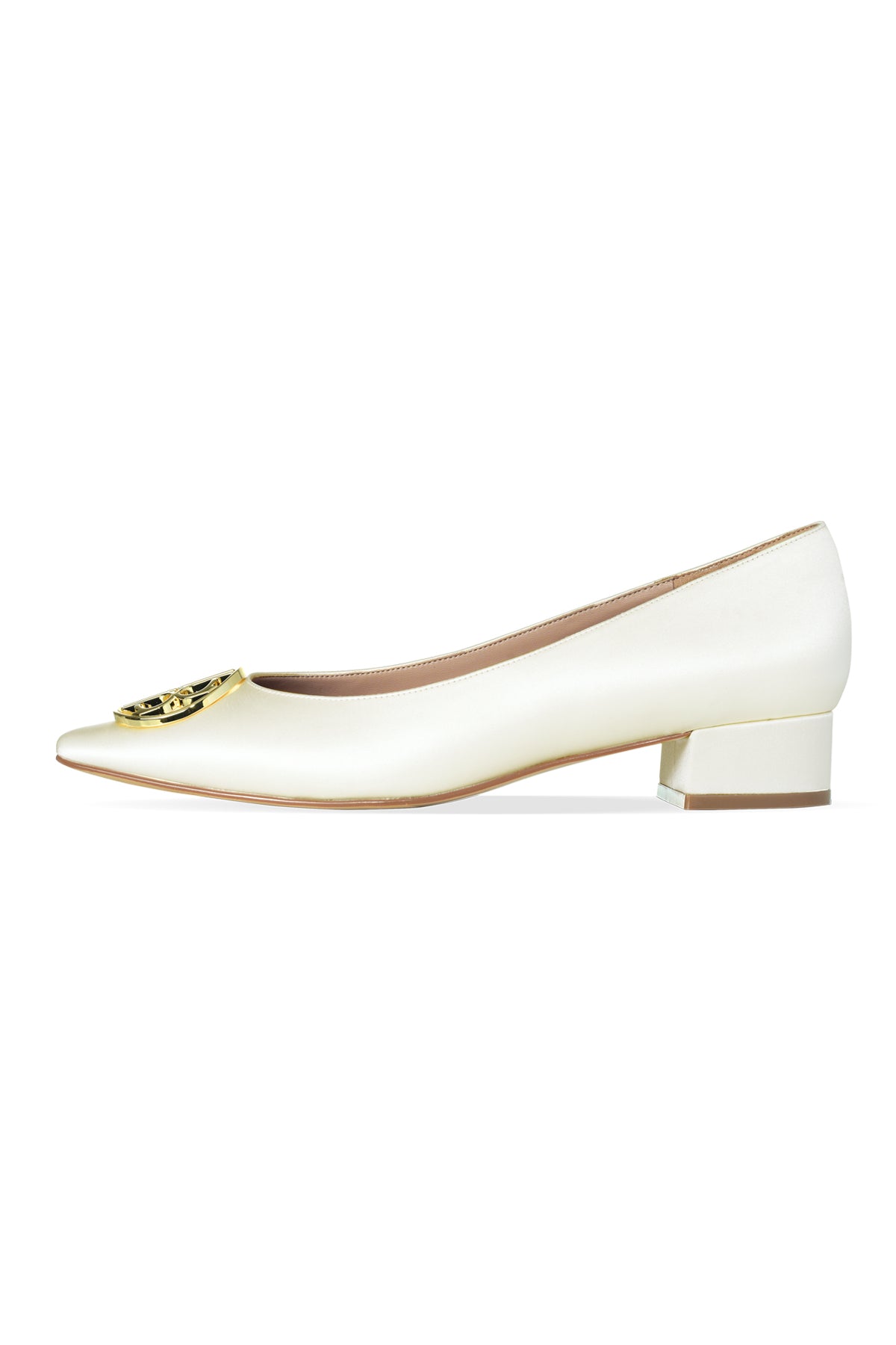 Camille Satin Pump - Ivory