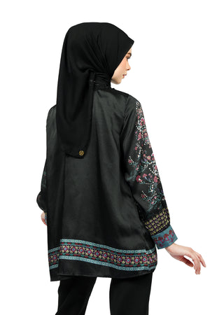 Iznik Collar Lace Shirt - Black