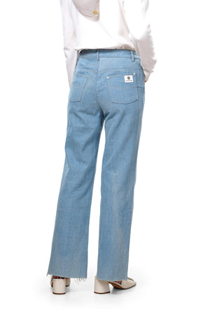 Joy Denim Pants - Light Silver