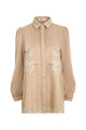 Jasmine Monogram Puff Shirt - Brown