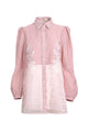 Jasmine Monogram Puff Shirt - Pink