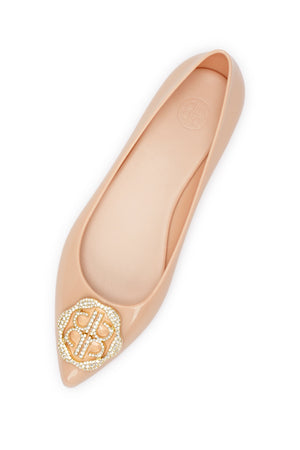 Jelly Flat Shoes - Beige