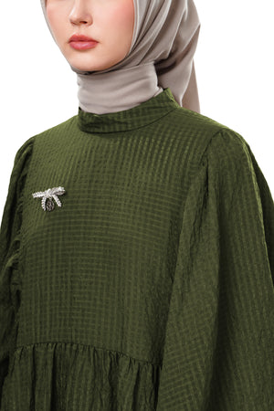 Karina Tiered Dress - Green