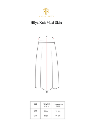 Hilya Knit Maxi Skirt - Beige