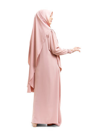 Khadijah Khimar Set - Dusty Pink