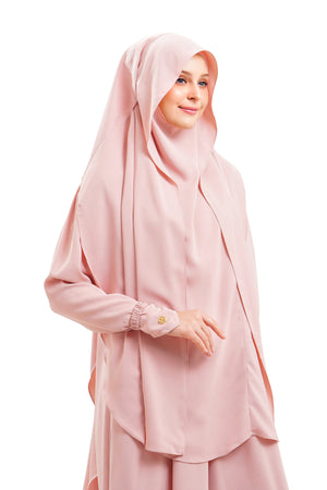 Khadijah Khimar Set - Dusty Pink