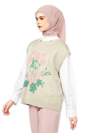 Dainty Knit Vest - Beige