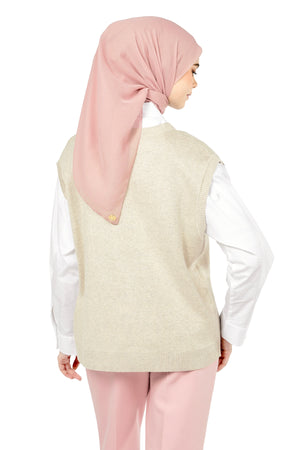 Dainty Knit Vest - Beige