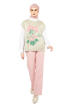 Dainty Knit Vest - Beige
