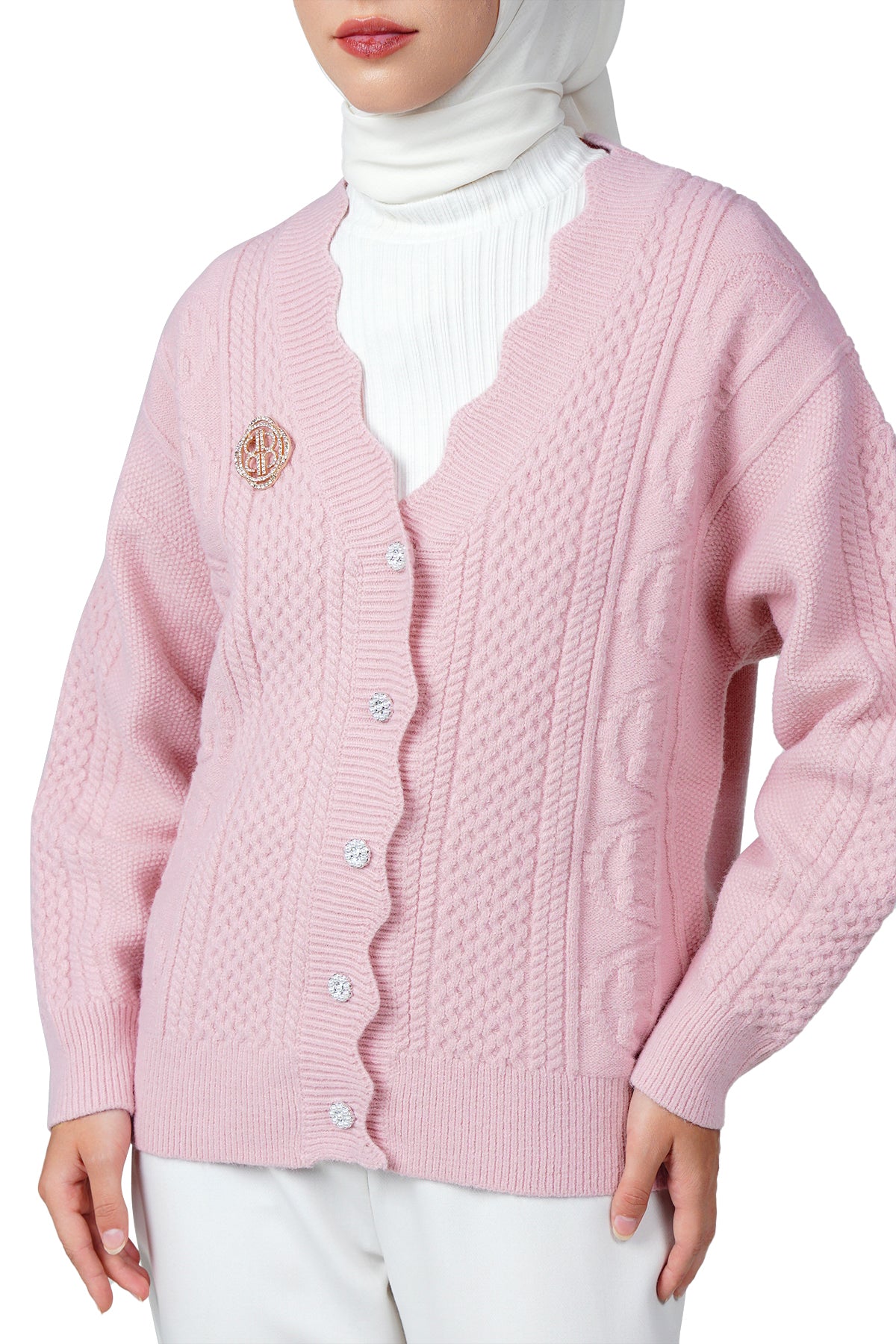 Kimberly Cardigan - Pink - Nada Puspita