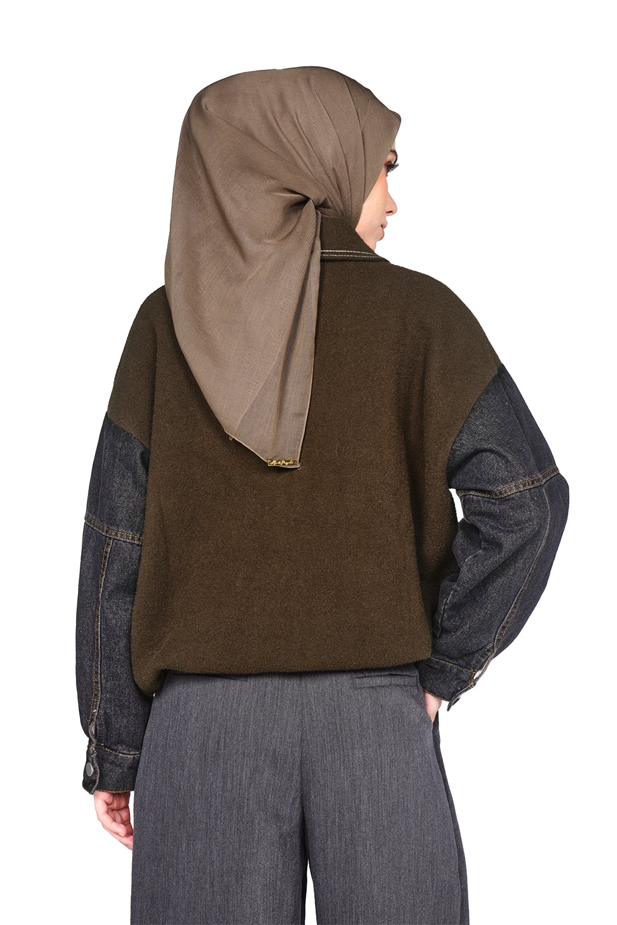 【Kheiki】 BROWN \"Collarless Knit Jacket\" Kurtka bluza Härkila Kamko Brown/Red - DobrySezon.pl