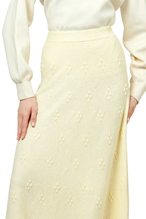 Hilya Knit Maxi Skirt - Beige