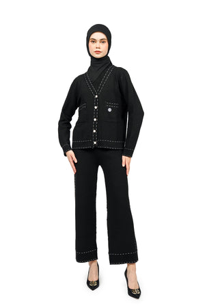 Malika Knit Cardigan - Black