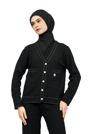 Malika Knit Cardigan - Black