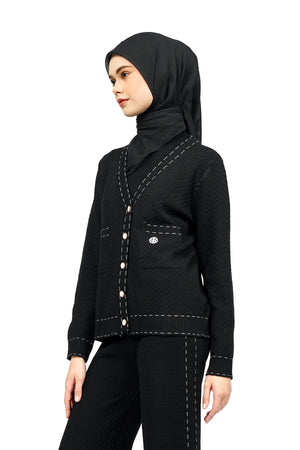 Malika Knit Cardigan - Black