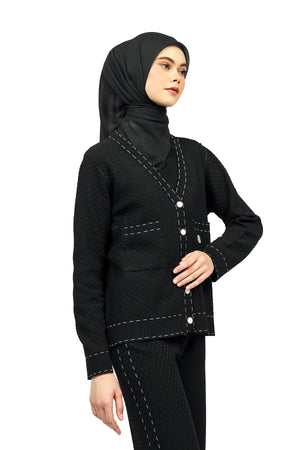 Malika Knit Cardigan - Black