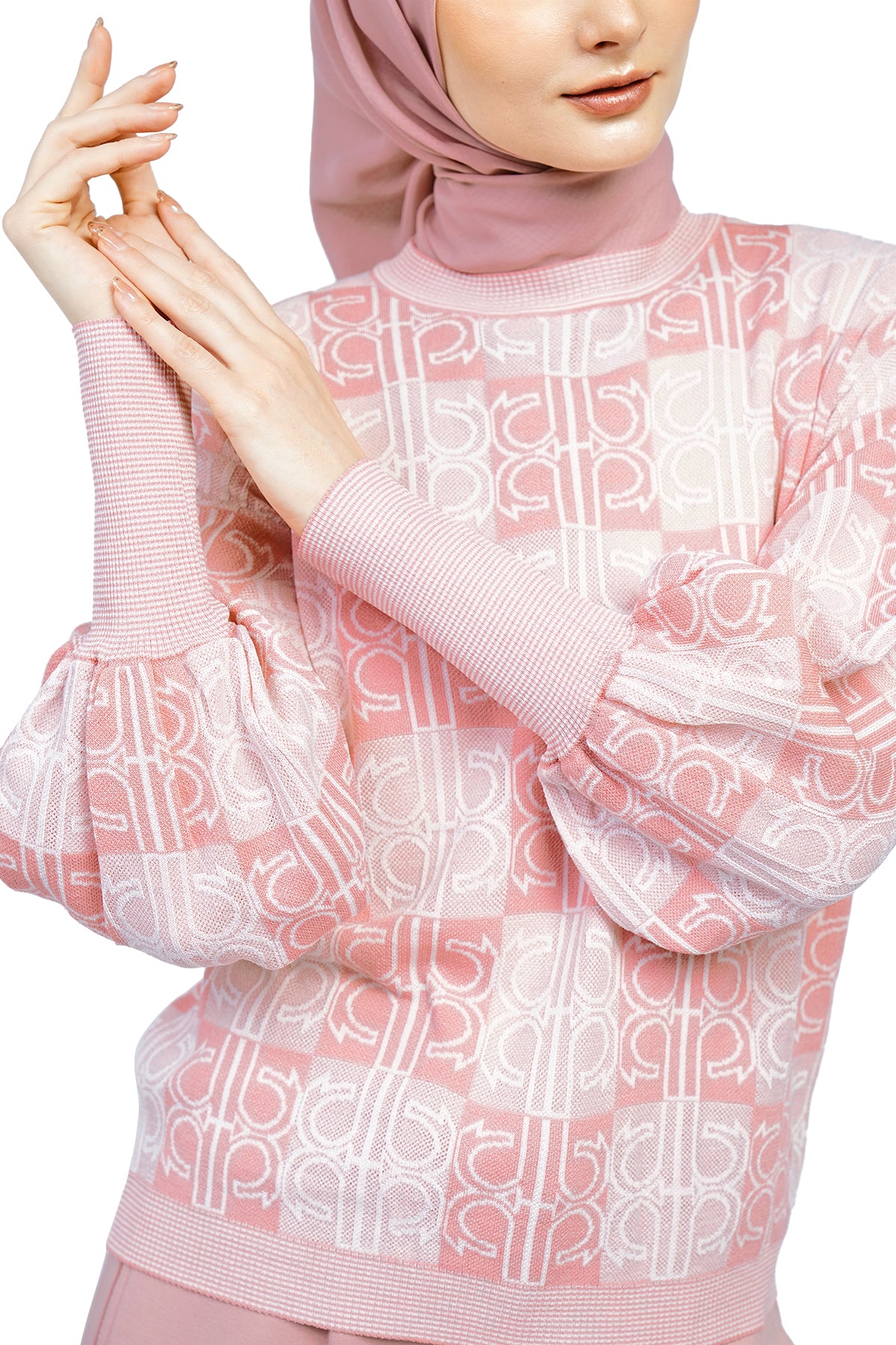Zeta Knit Sweater - Pink - Nada Puspita