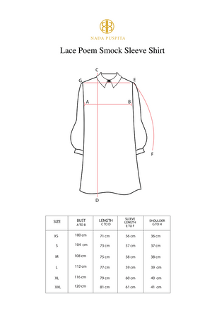 Lace Poem Smock Sleeve Shirt - Dark Grey