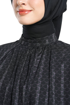 Lace Poem Crop Blouse - Black