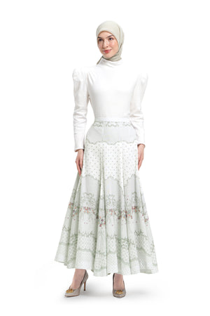 Lace Poem Skirt - Grey