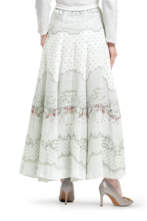 Lace Poem Skirt - Grey