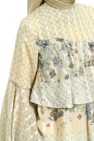 Lace Poem Tiered Blouse - Butter