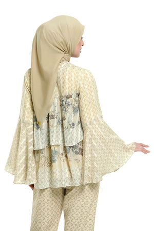 Lace Poem Tiered Blouse - Butter