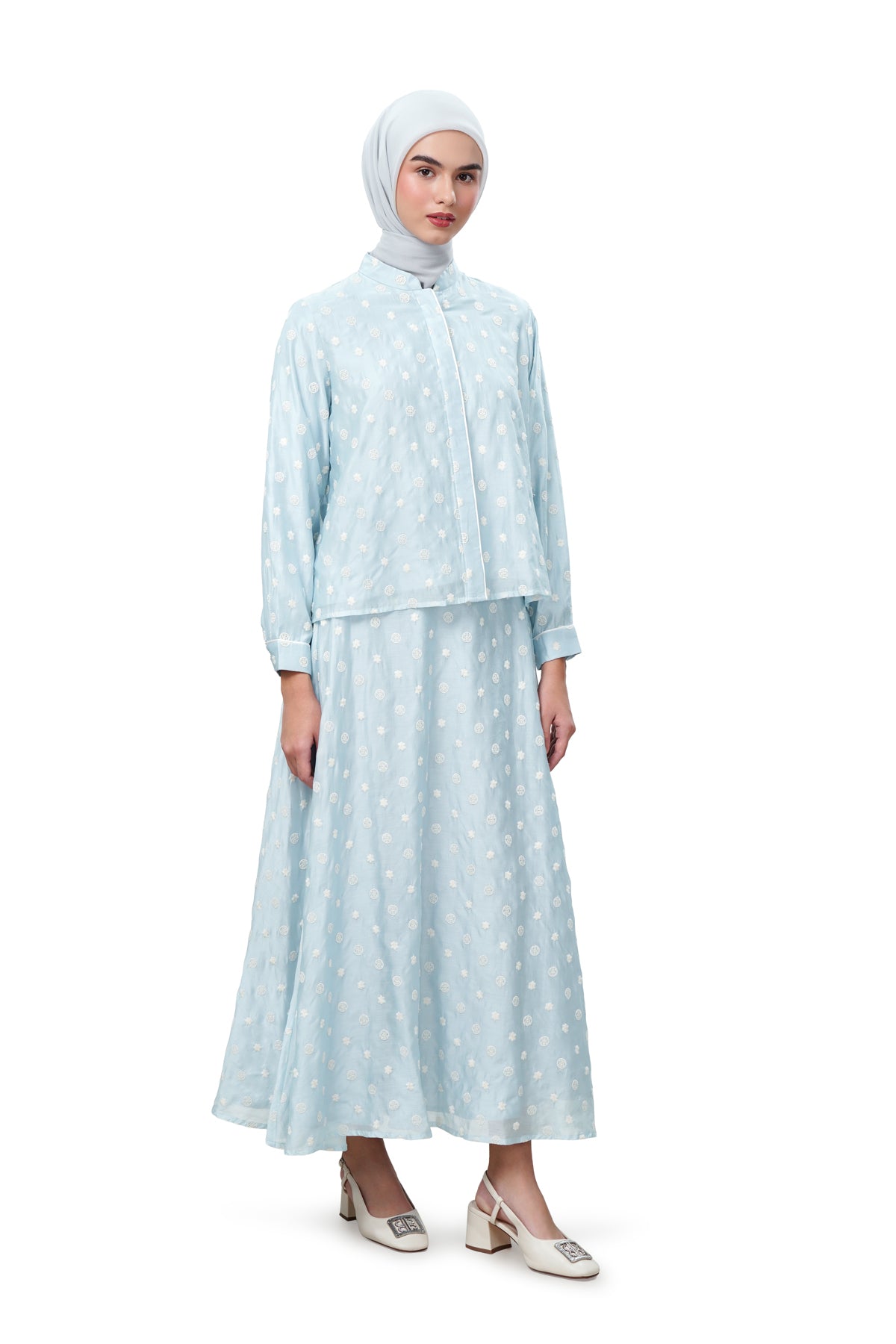 Laura Crop Shirt - Blue