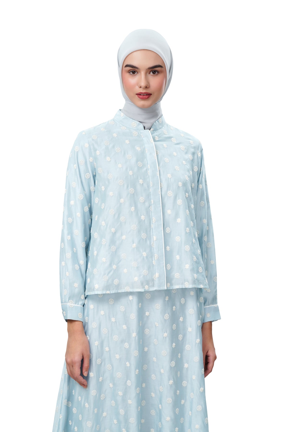 Laura Crop Shirt - Blue